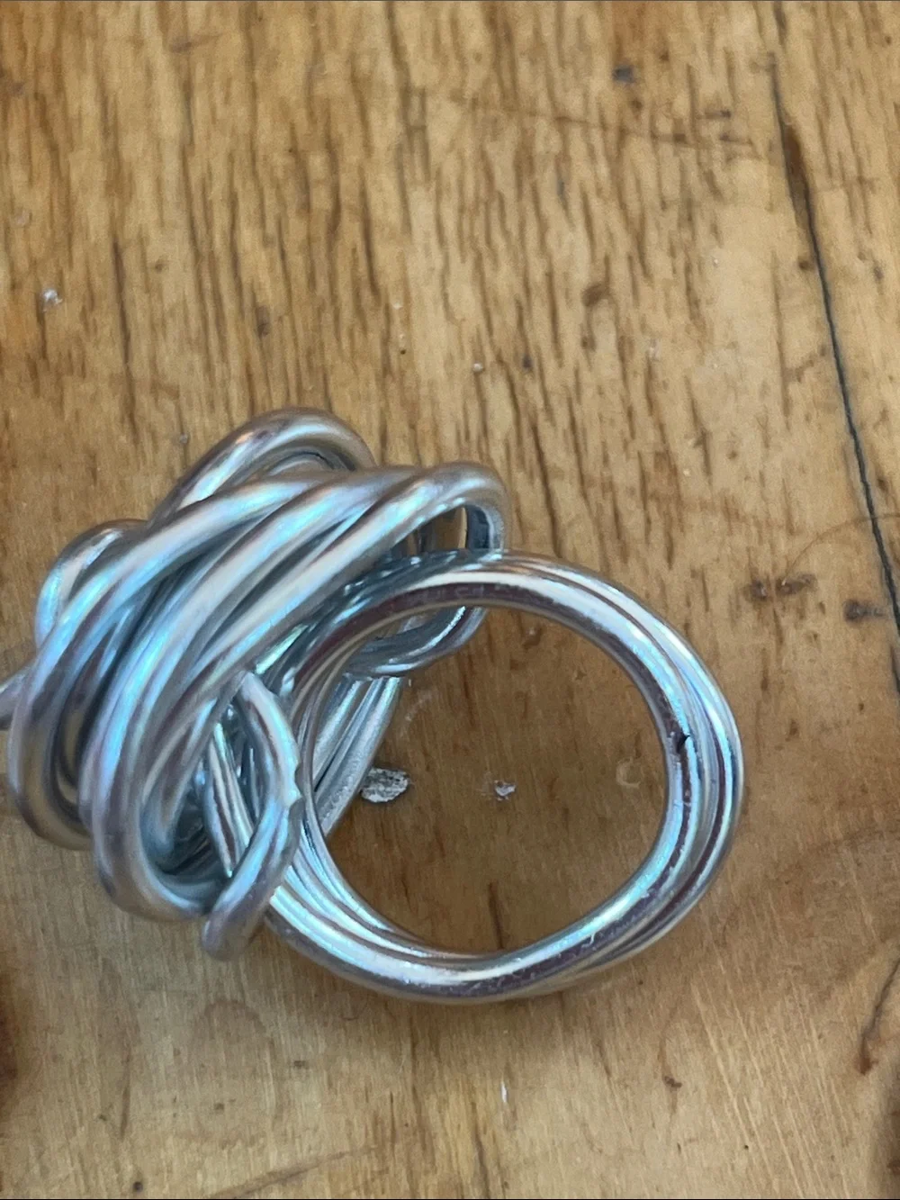 Silver Wire Knot Statement Ring - Unbranded pinky ring sz 4